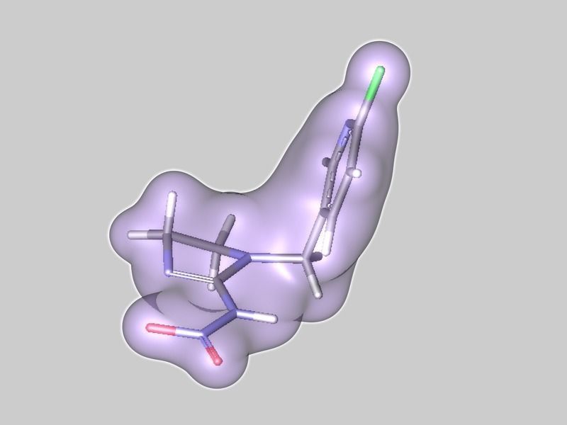 Imidacloprid molecule 3D model_5