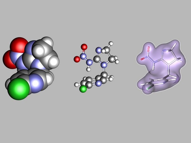 Imidacloprid molecule 3D model_1