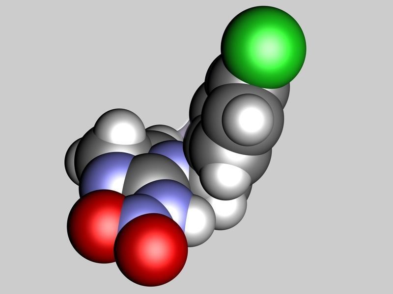 Imidacloprid molecule 3D model_3
