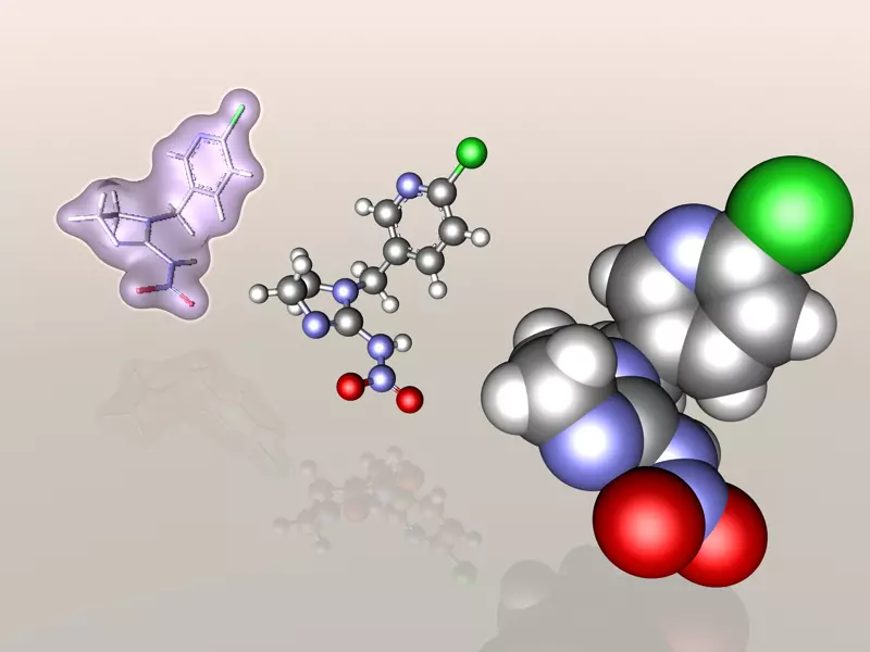 Imidacloprid molecule 3D model_0