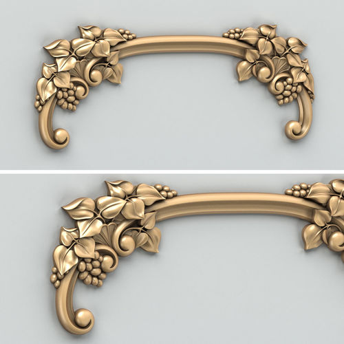 Carved decor horizontal 017 3D model