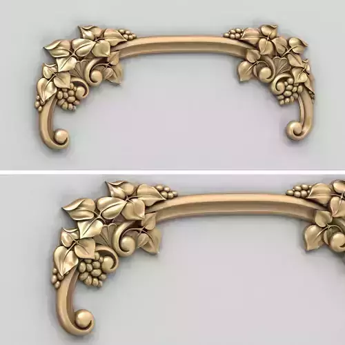 Carved decor horizontal 017 3D model