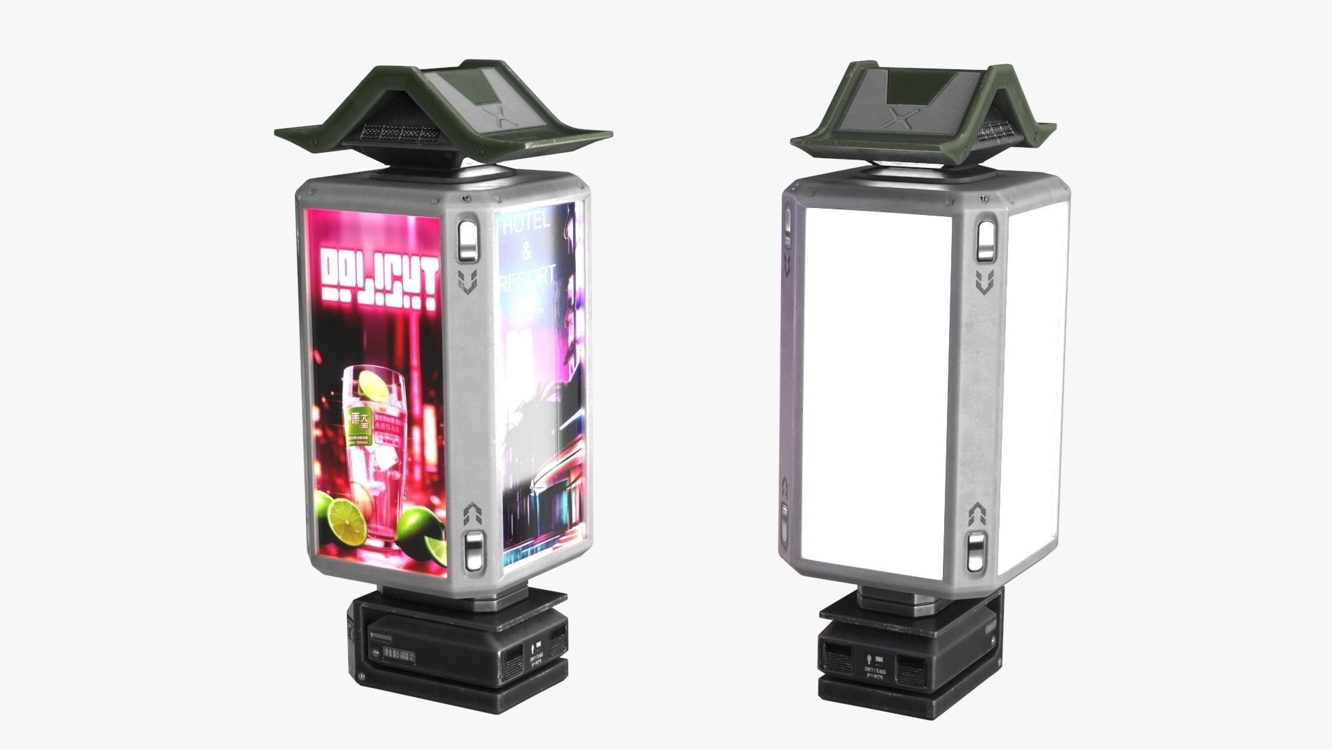 Sci-fi Billboard Sign v2 Low-poly 3D model_10