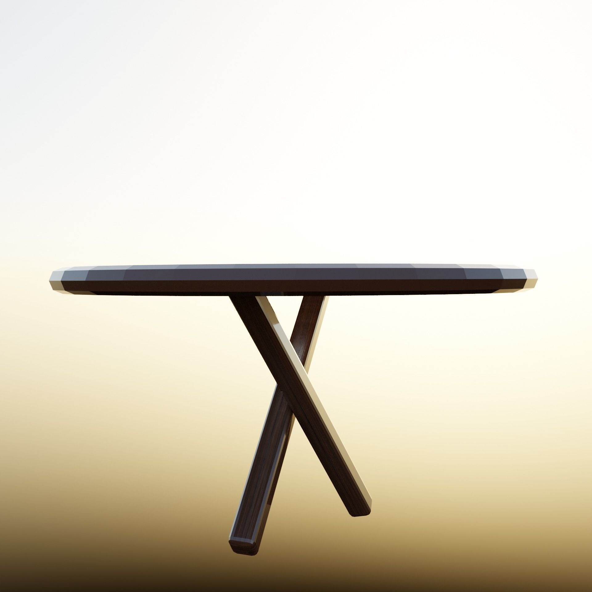 dinner table Low-poly 3D model_8