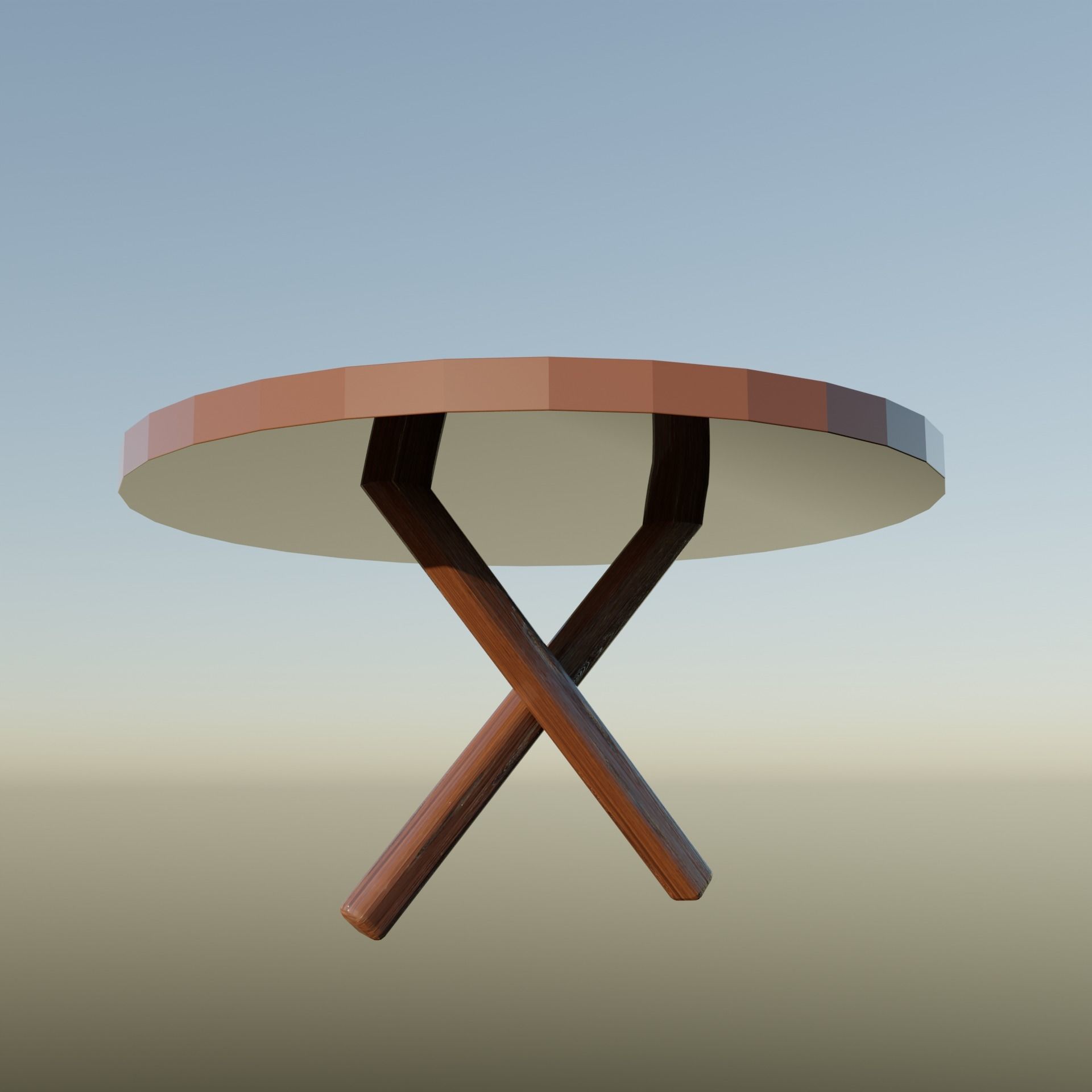 dinner table Low-poly 3D model_19