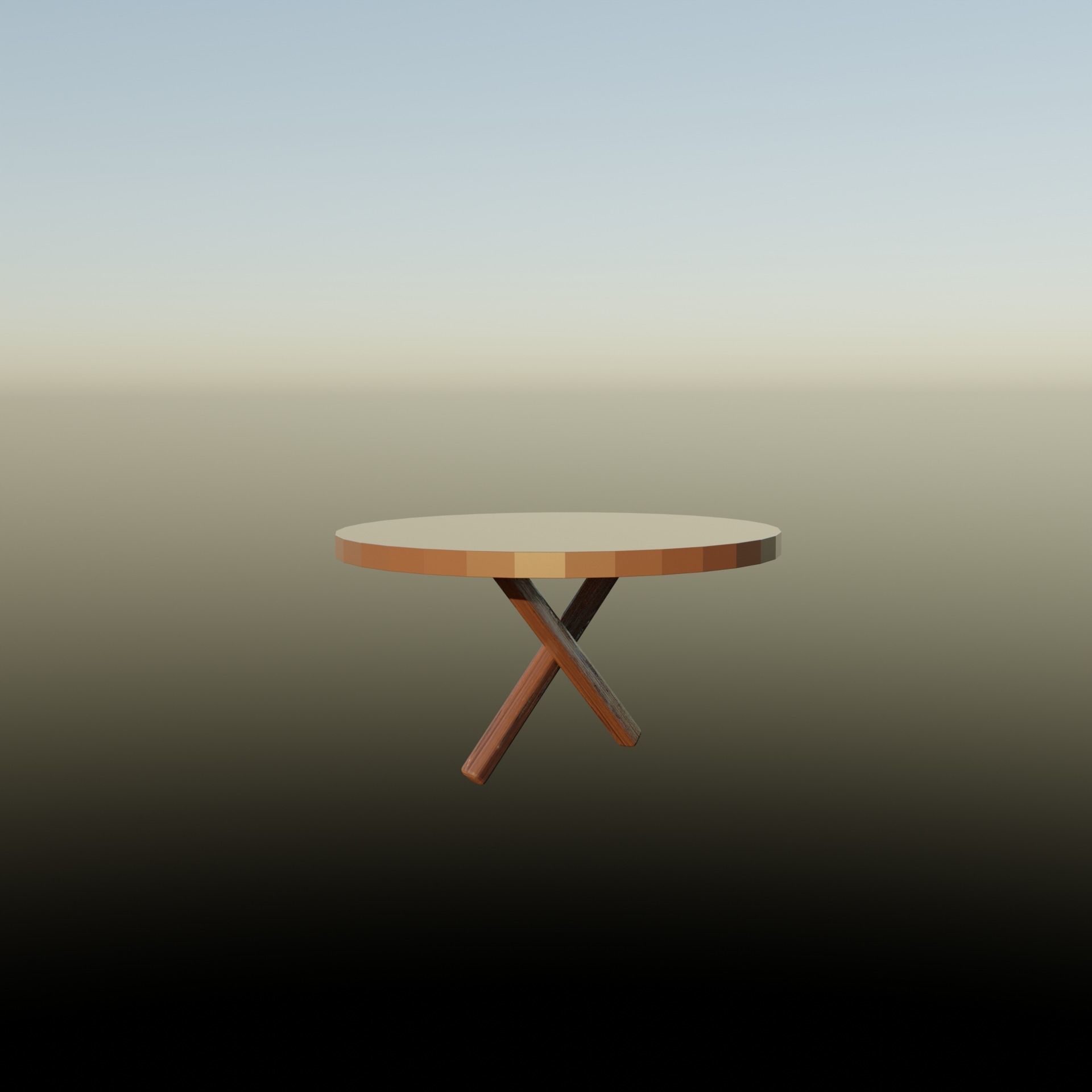 dinner table Low-poly 3D model_15
