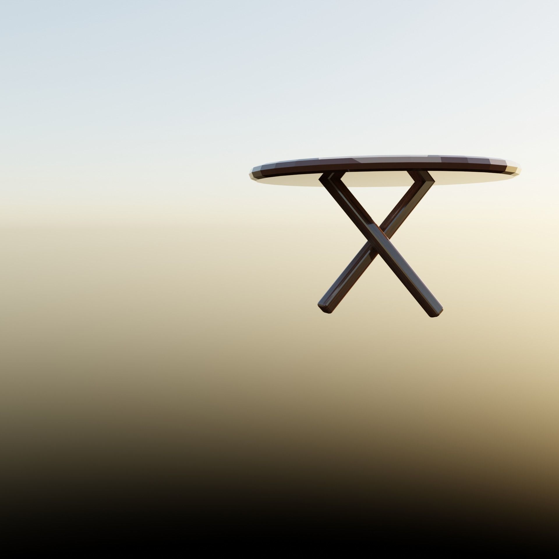 dinner table Low-poly 3D model_12