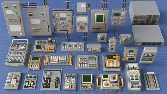 Control Panel 1 - 30 pieces 3D model