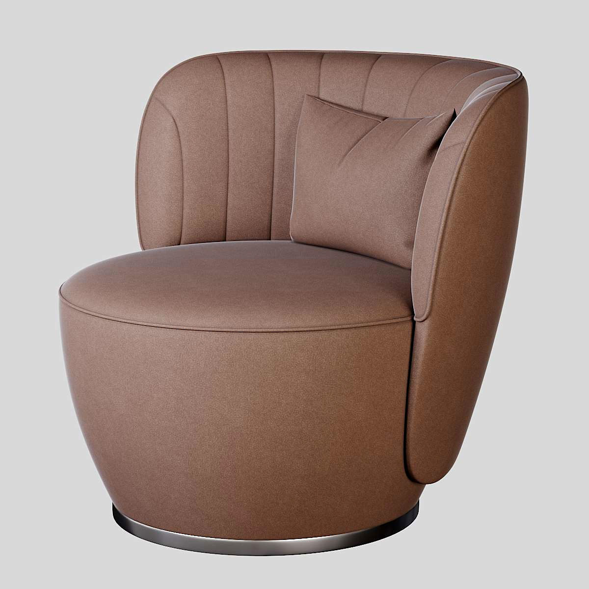 Pearl Armchair Low-poly 3D model_5