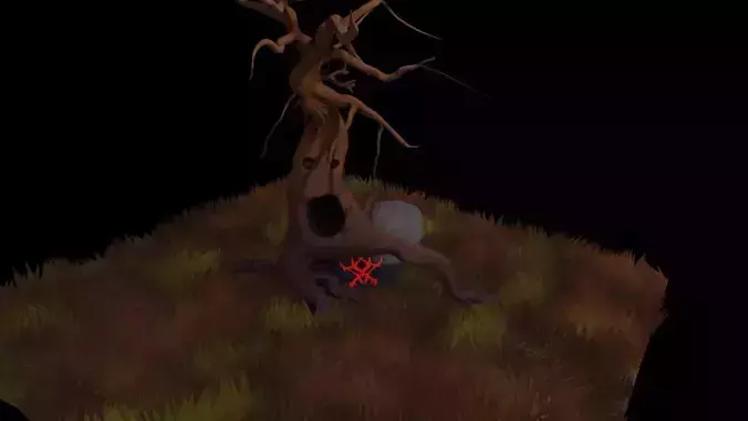 A Creepy Stylized Tree named Serpentine Sentinel 3D model