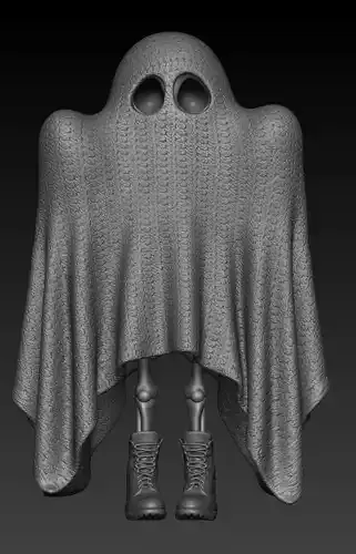 Skeleton Ghost Halloween 3D model