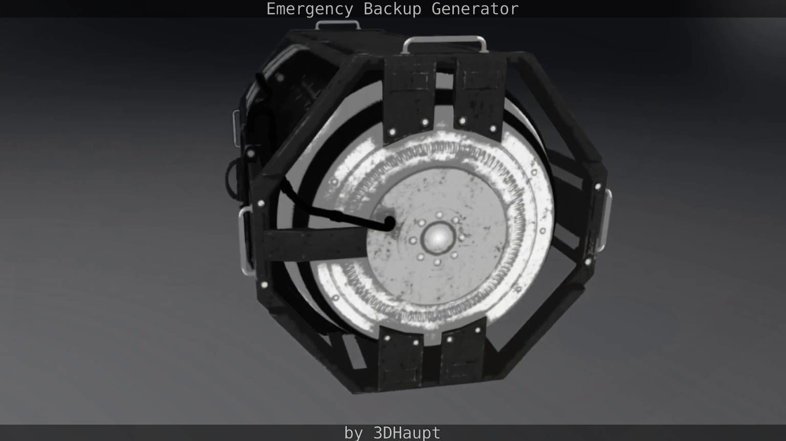 Futuristic Emergency Backup Generator  Low-poly 3D model_77