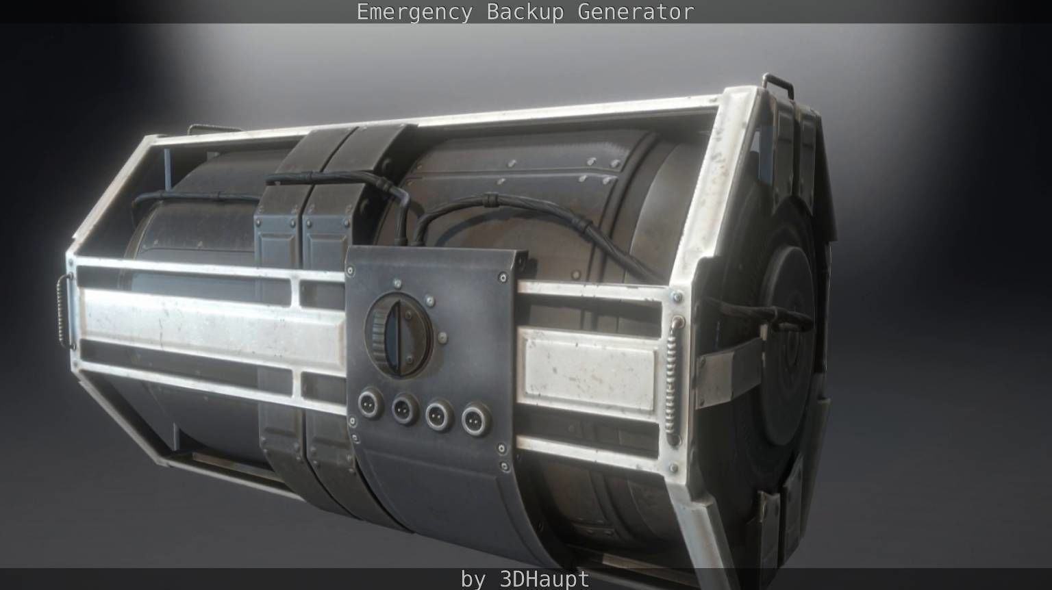 Futuristic Emergency Backup Generator  Low-poly 3D model_44