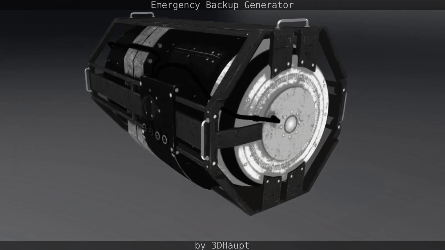 Futuristic Emergency Backup Generator  Low-poly 3D model_78