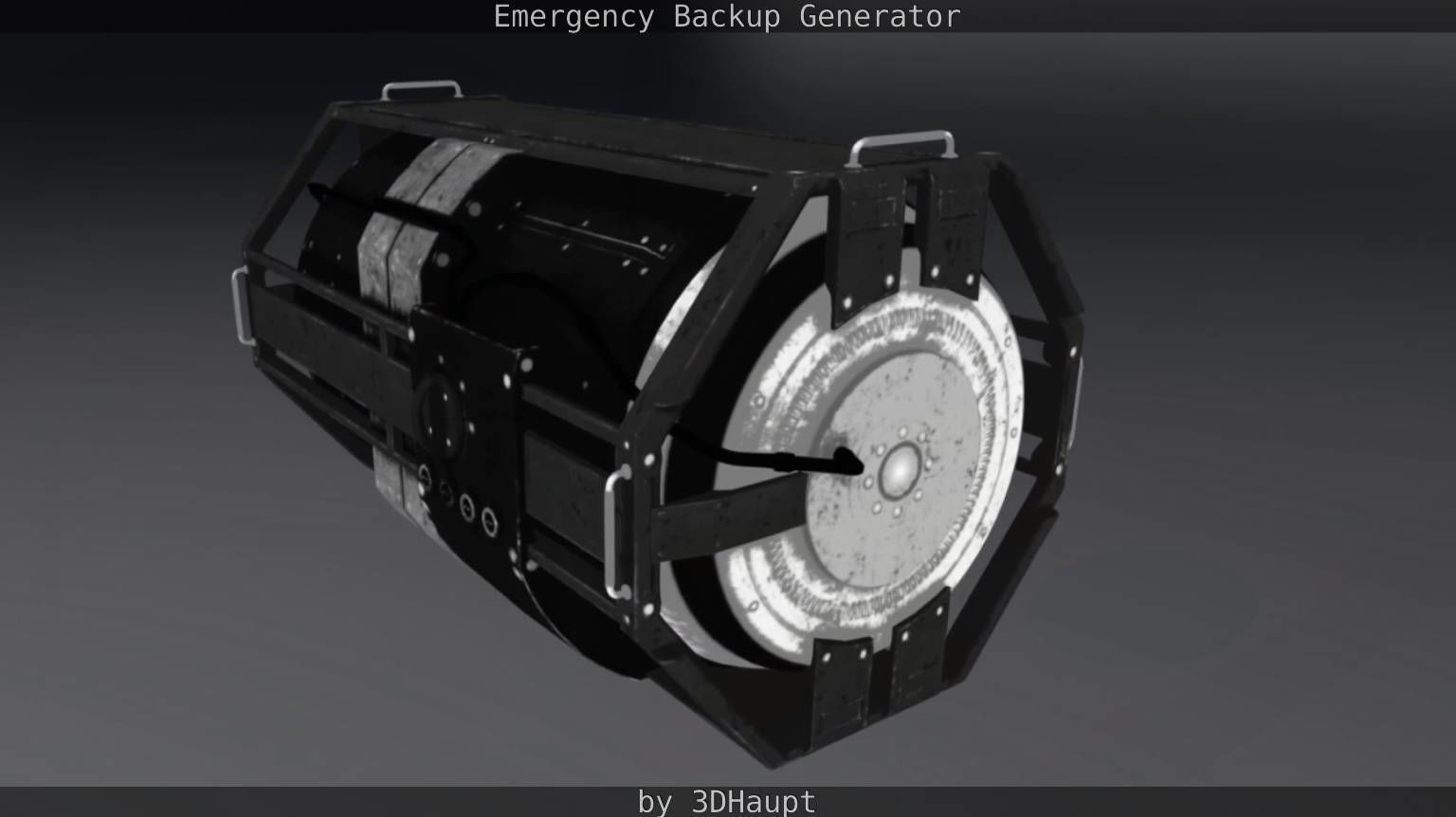 Futuristic Emergency Backup Generator  Low-poly 3D model_79