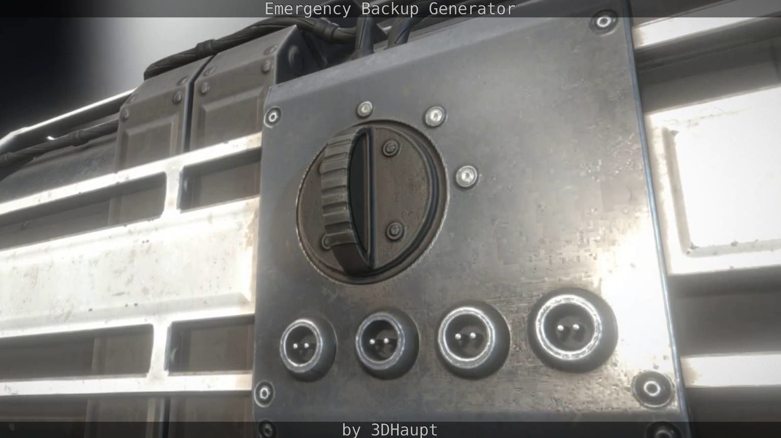 Futuristic Emergency Backup Generator  Low-poly 3D model_36