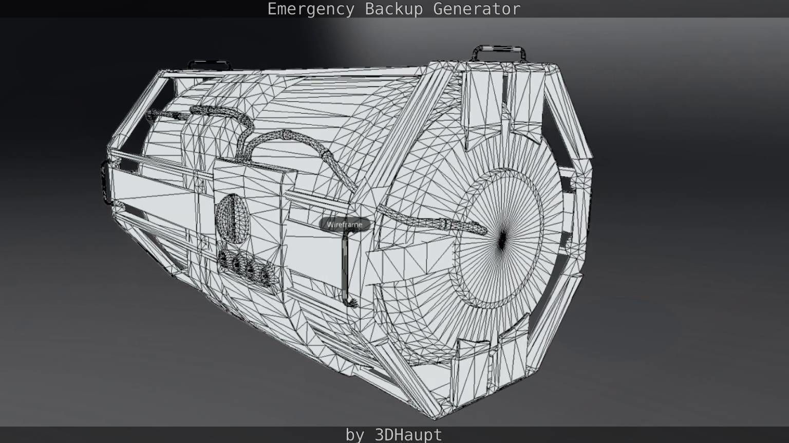 Futuristic Emergency Backup Generator  Low-poly 3D model_103