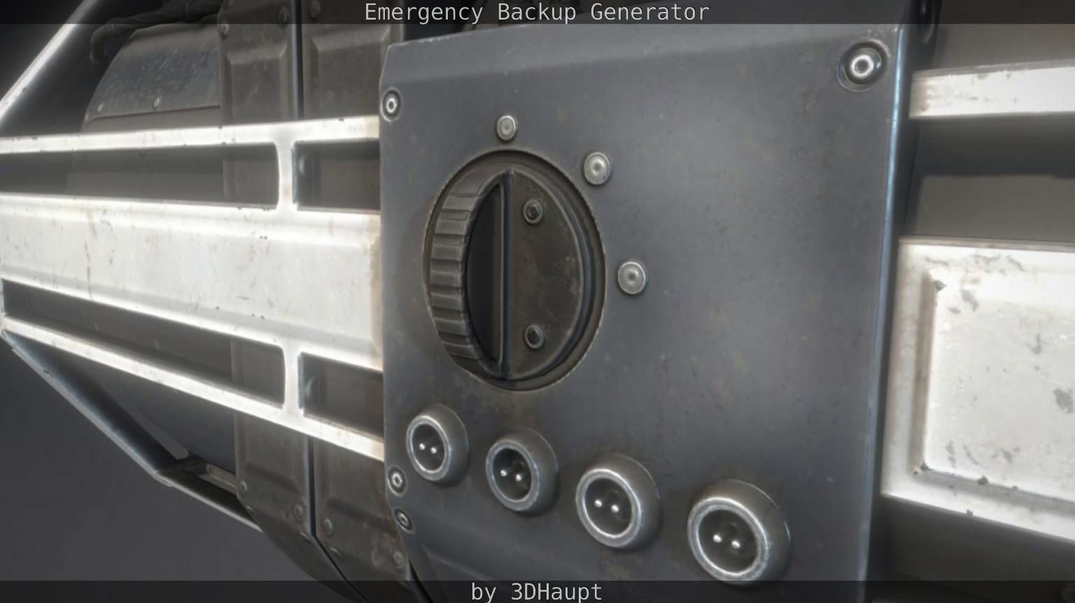 Futuristic Emergency Backup Generator  Low-poly 3D model_35