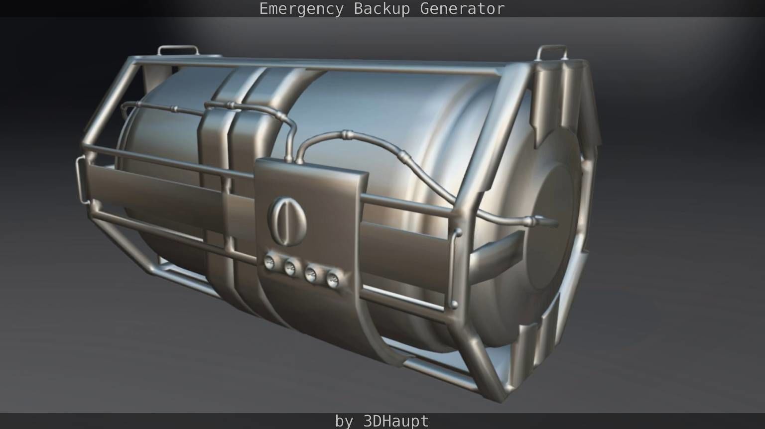 Futuristic Emergency Backup Generator  Low-poly 3D model_63