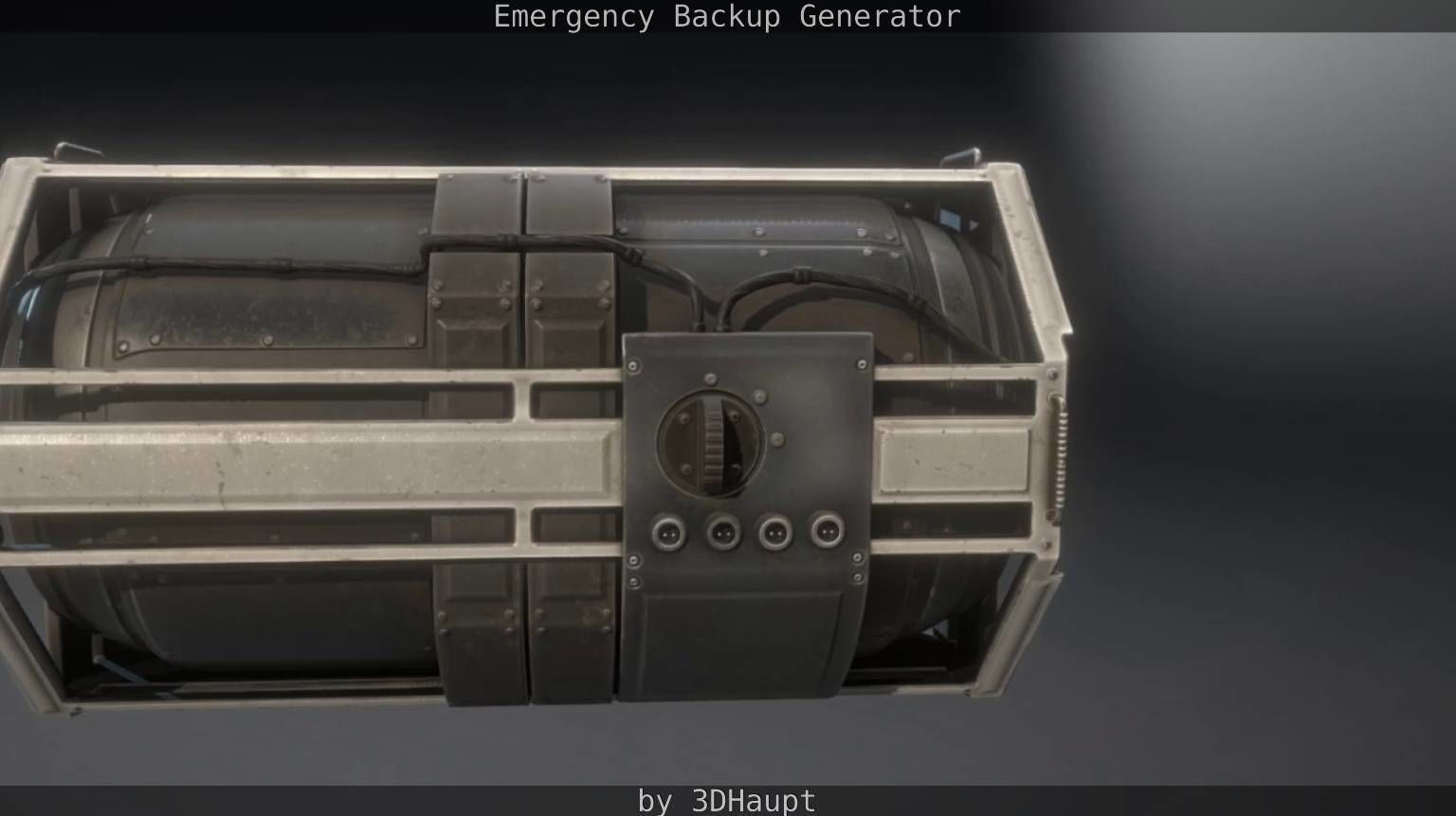 Futuristic Emergency Backup Generator  Low-poly 3D model_21