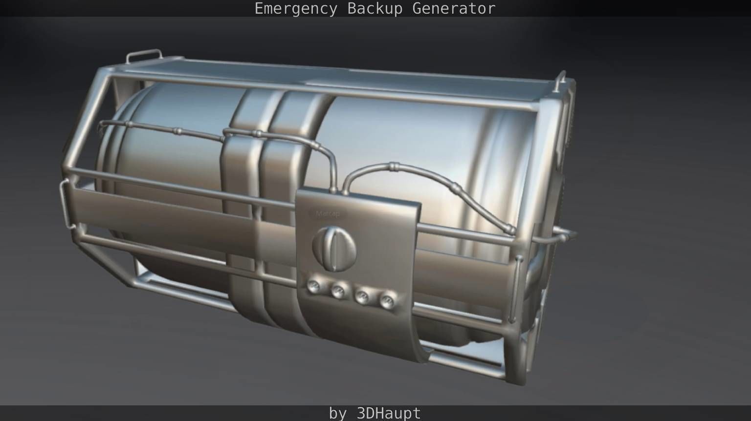 Futuristic Emergency Backup Generator  Low-poly 3D model_99