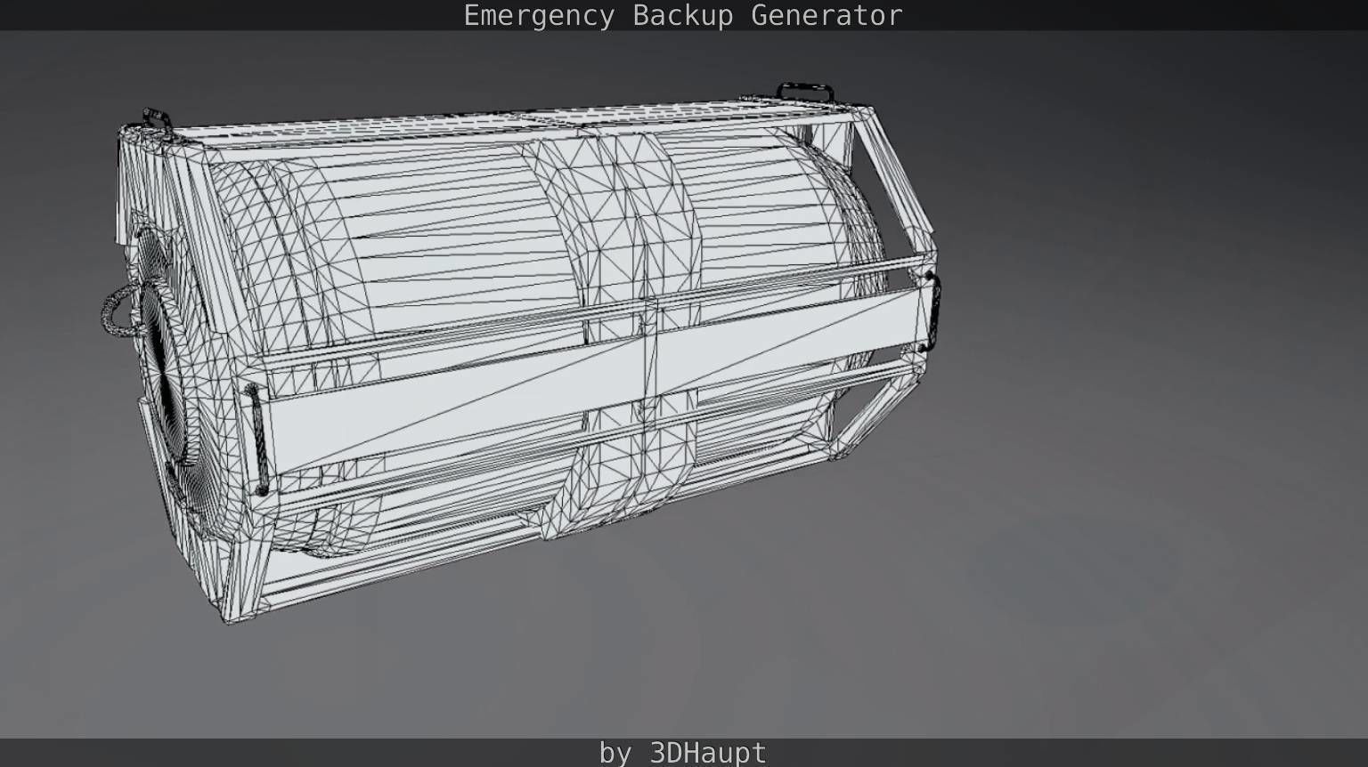 Futuristic Emergency Backup Generator  Low-poly 3D model_105