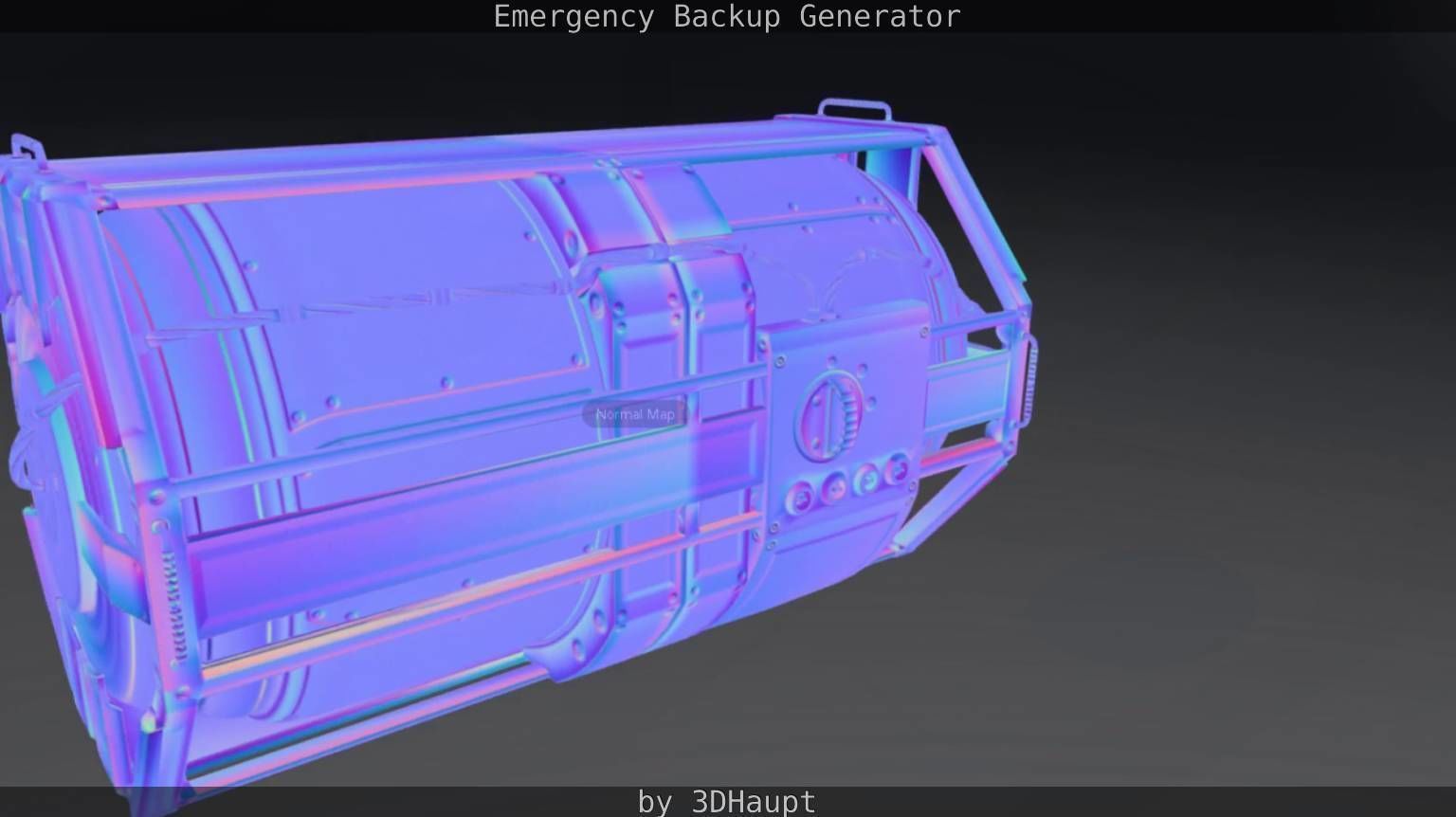 Futuristic Emergency Backup Generator  Low-poly 3D model_87