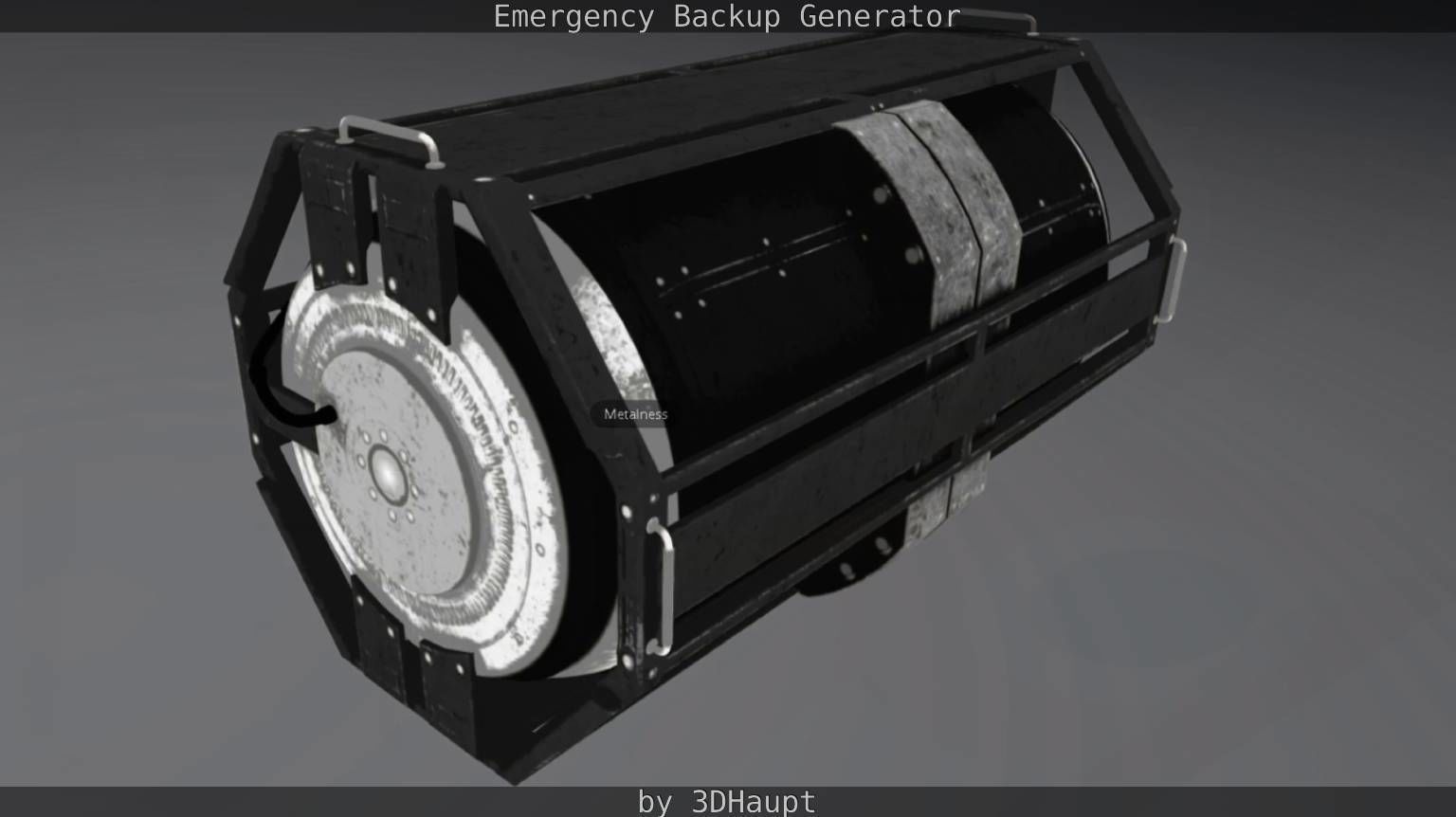 Futuristic Emergency Backup Generator  Low-poly 3D model_76