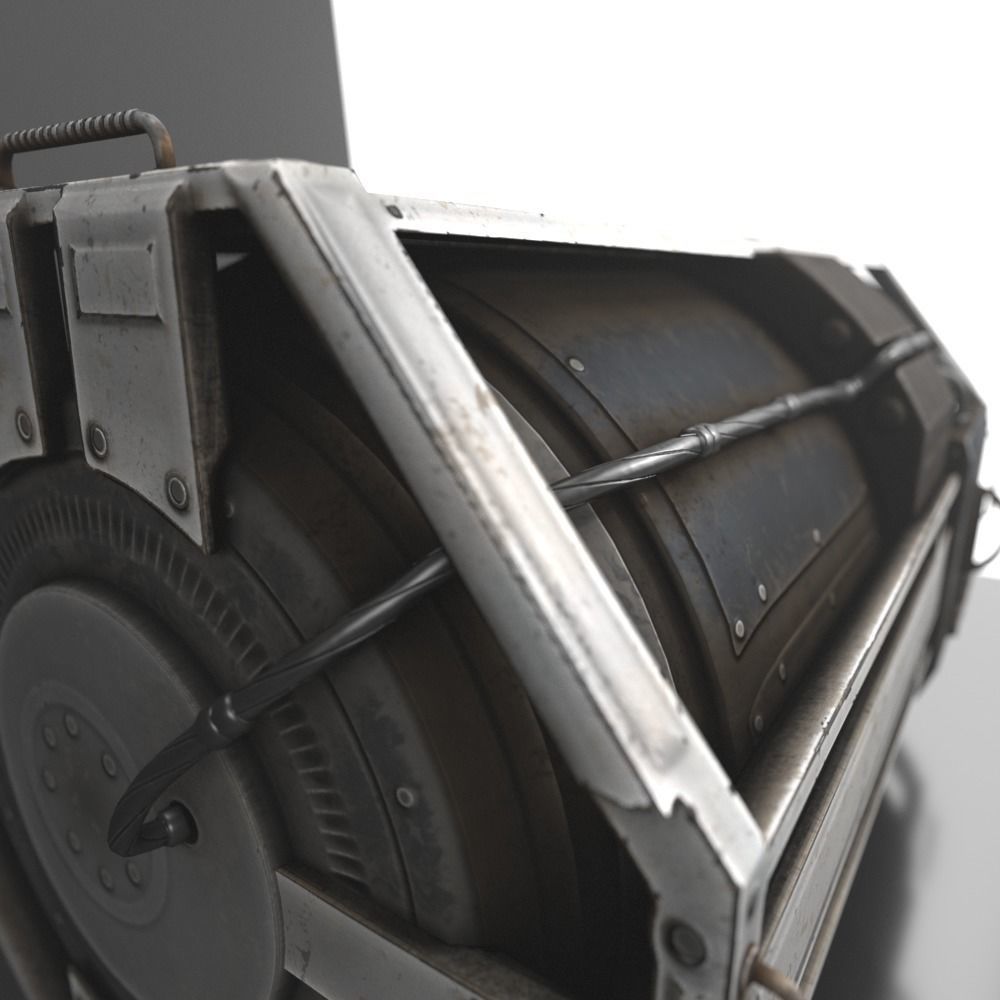 Futuristic Emergency Backup Generator  Low-poly 3D model_4