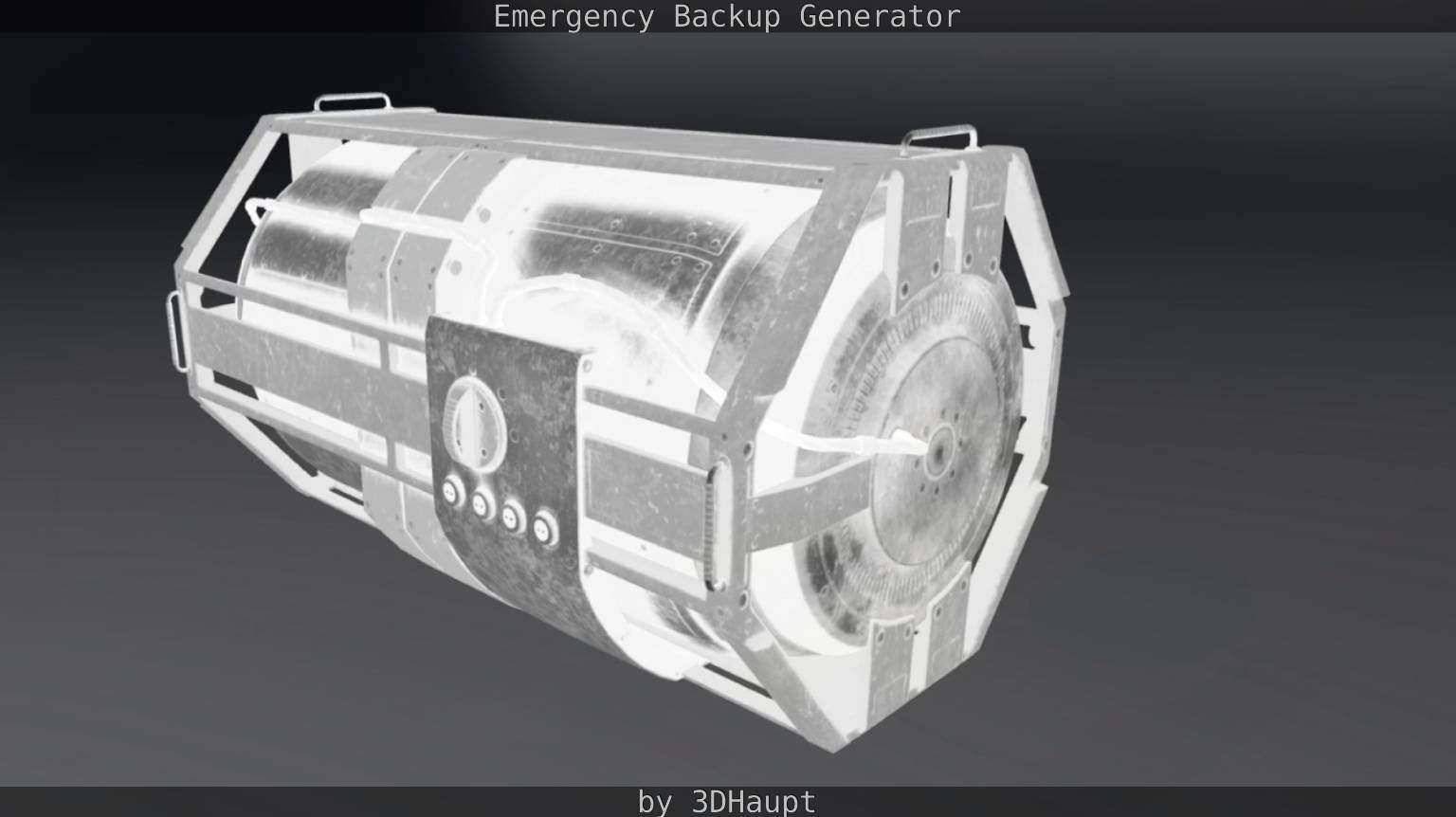 Futuristic Emergency Backup Generator  Low-poly 3D model_83