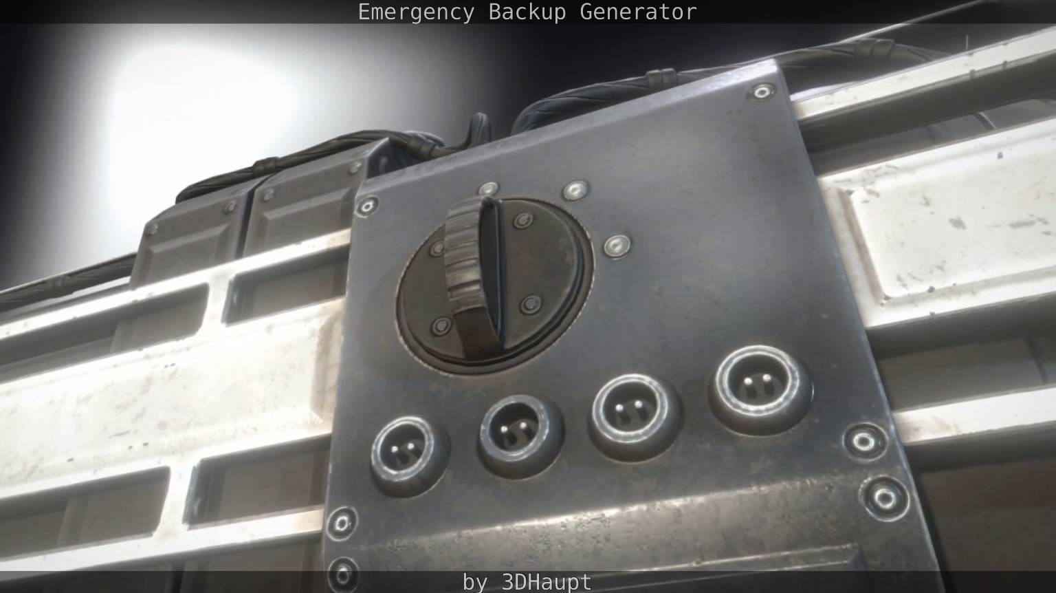 Futuristic Emergency Backup Generator  Low-poly 3D model_37