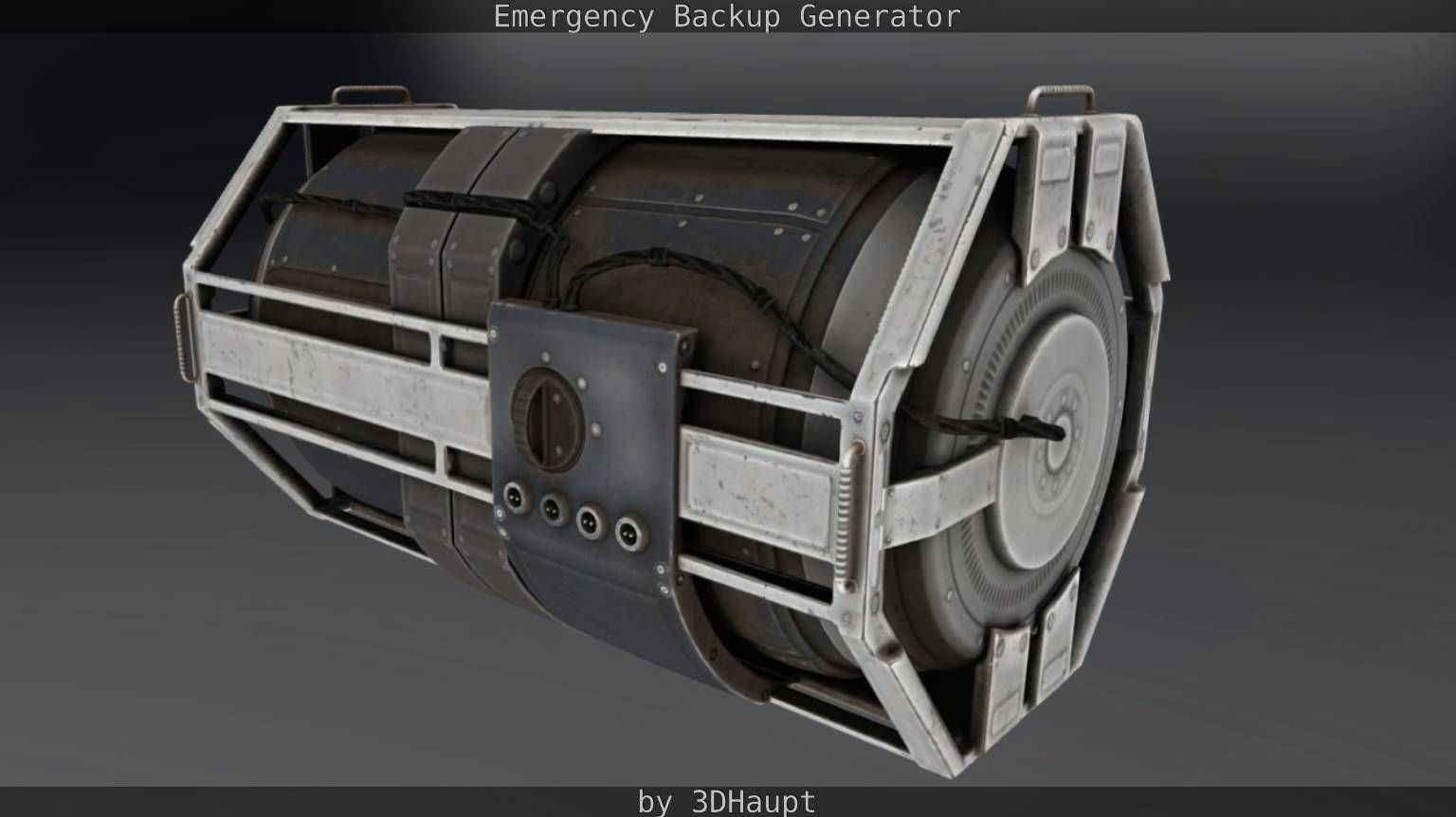 Futuristic Emergency Backup Generator  Low-poly 3D model_57