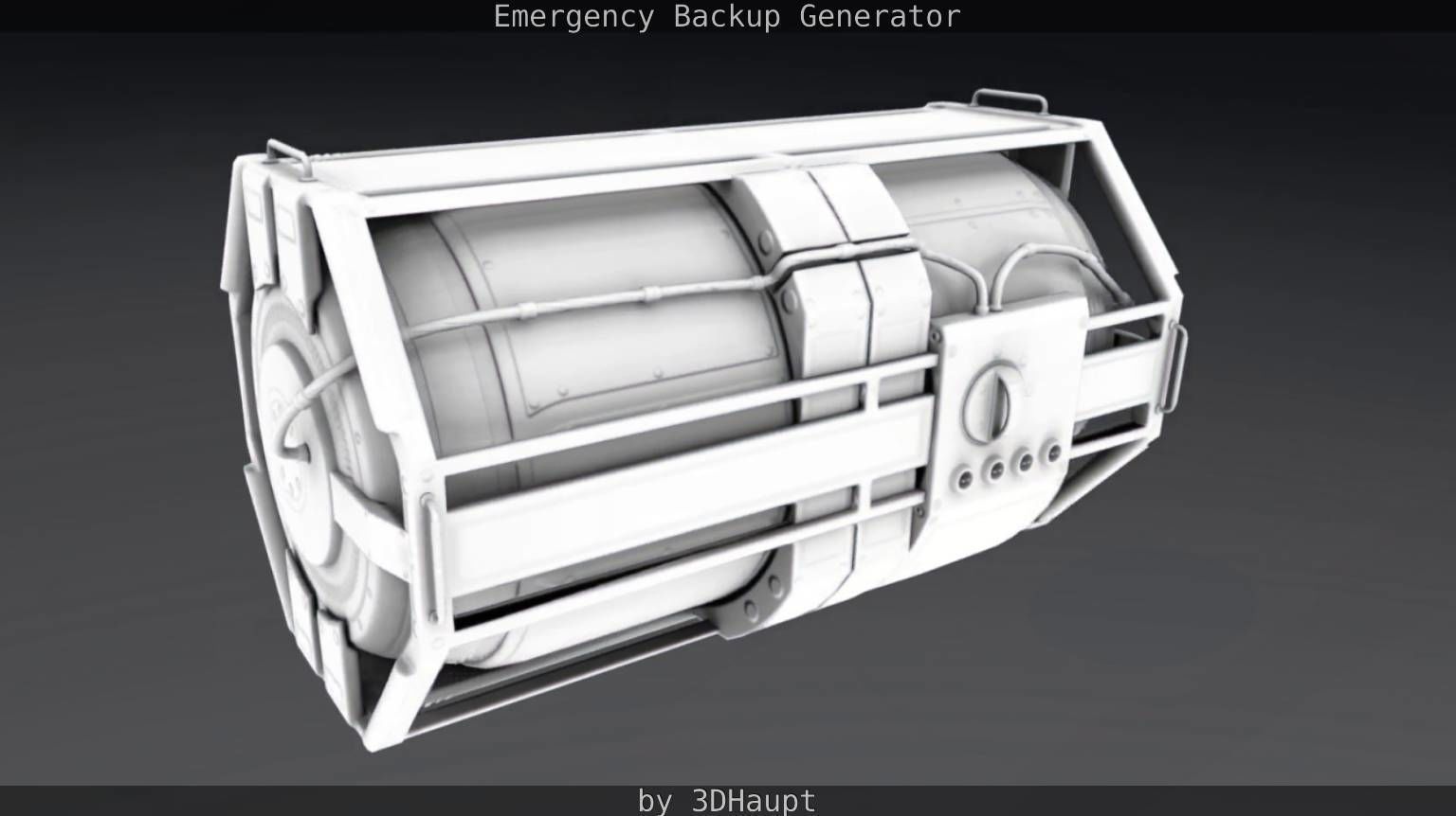 Futuristic Emergency Backup Generator  Low-poly 3D model_93