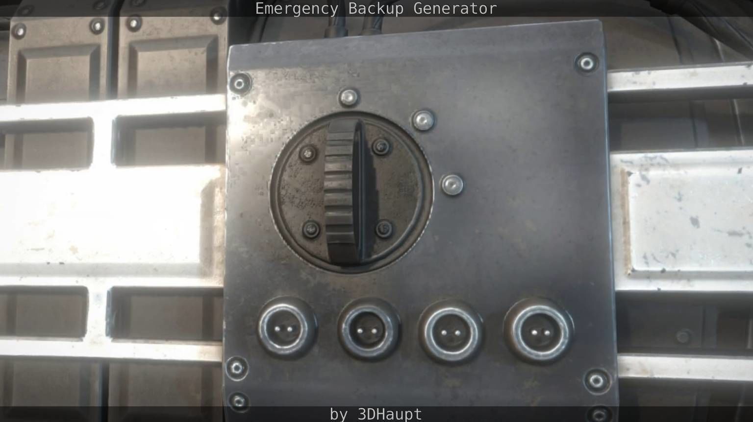 Futuristic Emergency Backup Generator  Low-poly 3D model_34