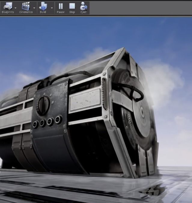 Futuristic Emergency Backup Generator  Low-poly 3D model_9