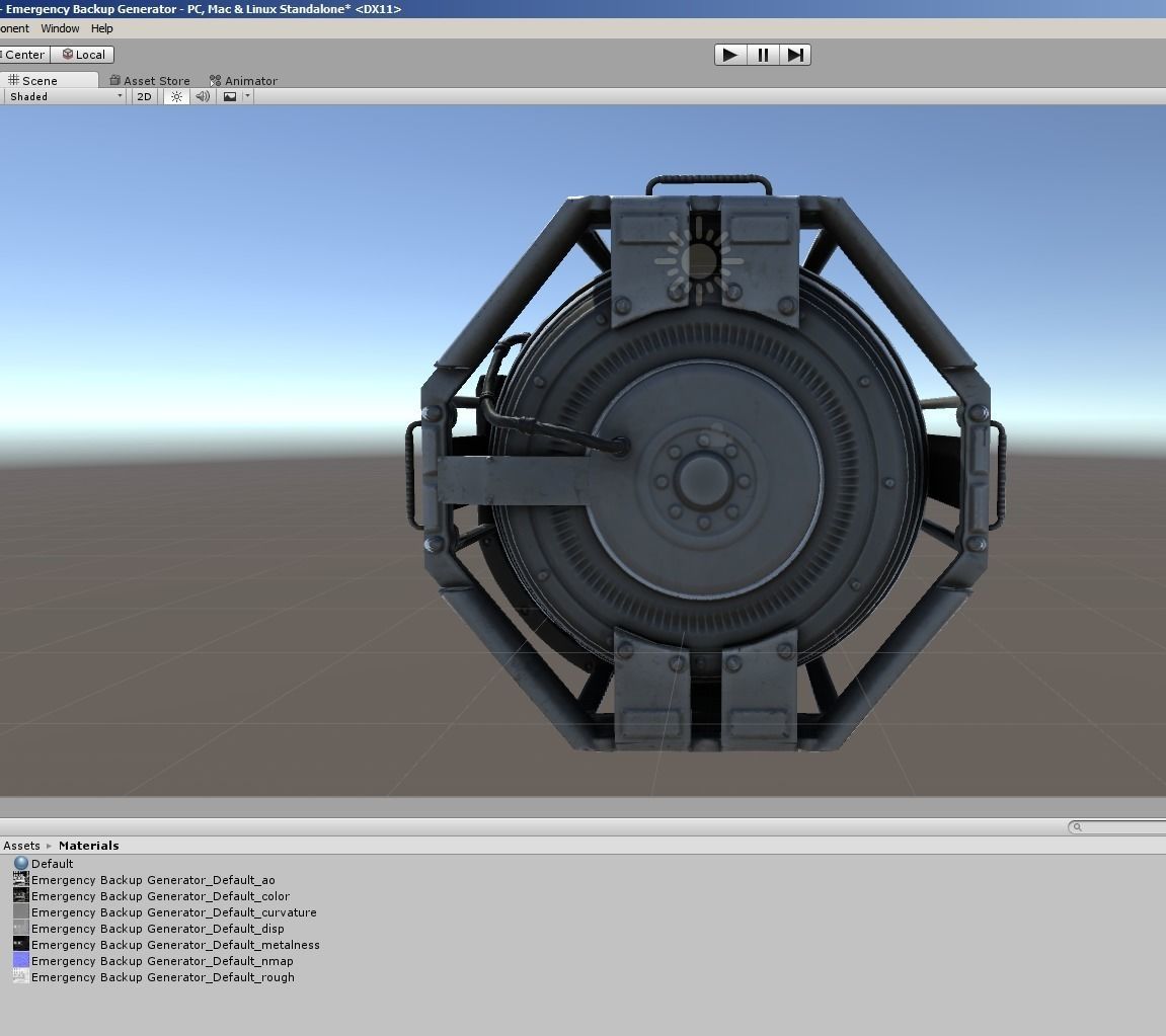Futuristic Emergency Backup Generator  Low-poly 3D model_15