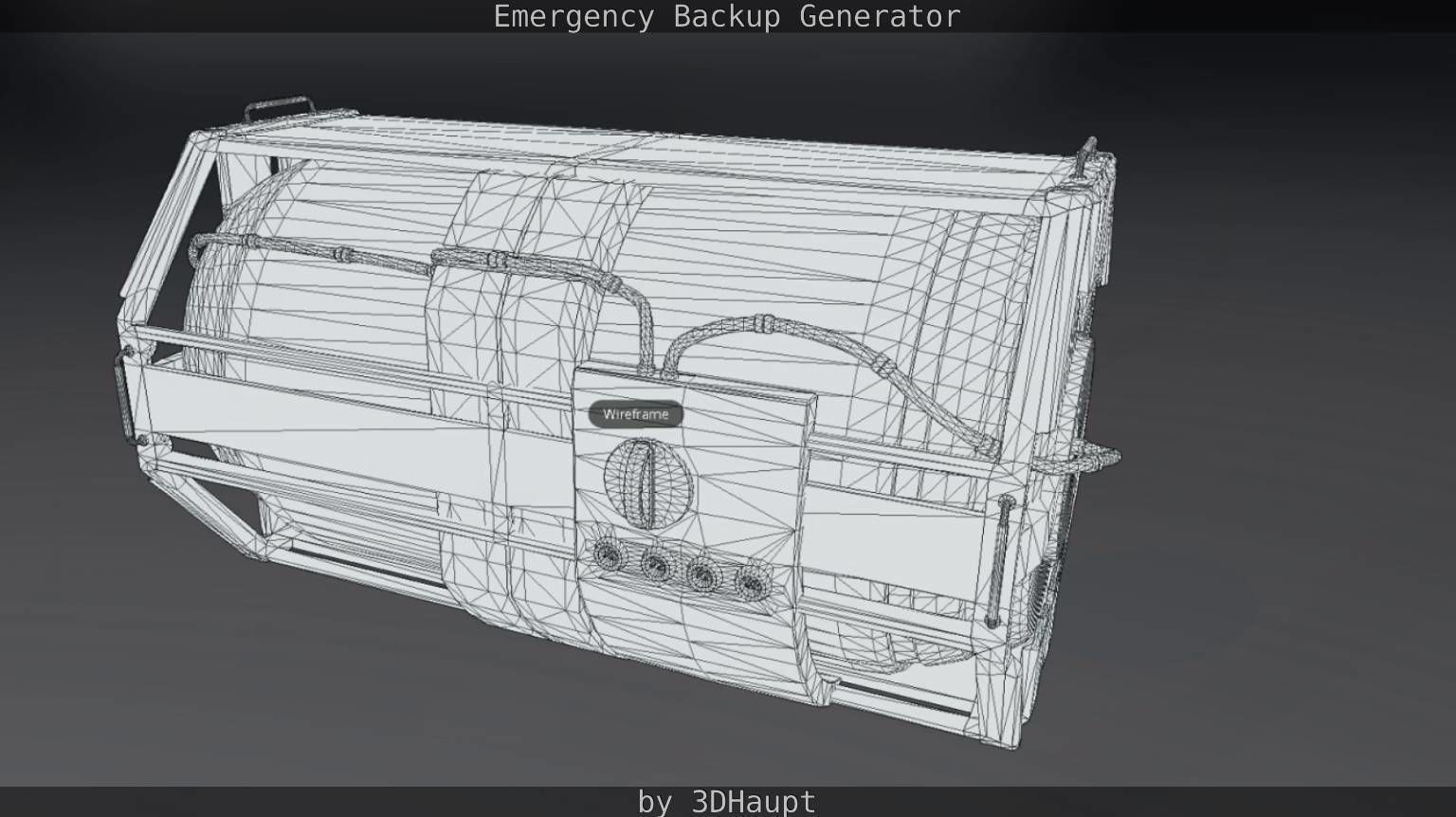 Futuristic Emergency Backup Generator  Low-poly 3D model_102