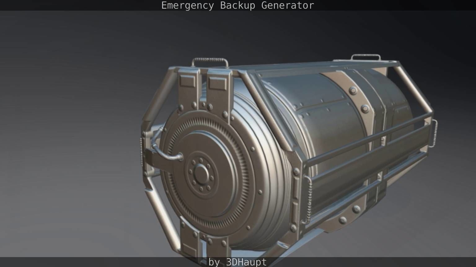 Futuristic Emergency Backup Generator  Low-poly 3D model_69