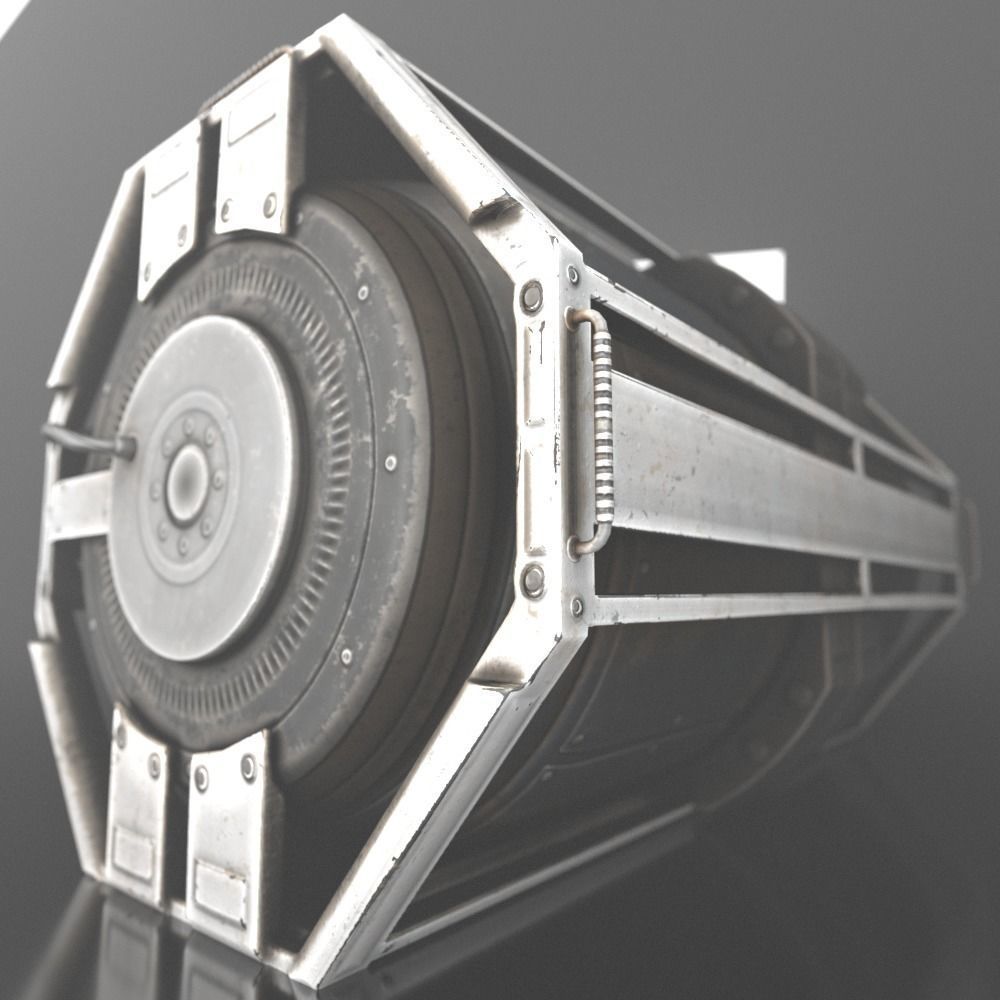 Futuristic Emergency Backup Generator  Low-poly 3D model_7