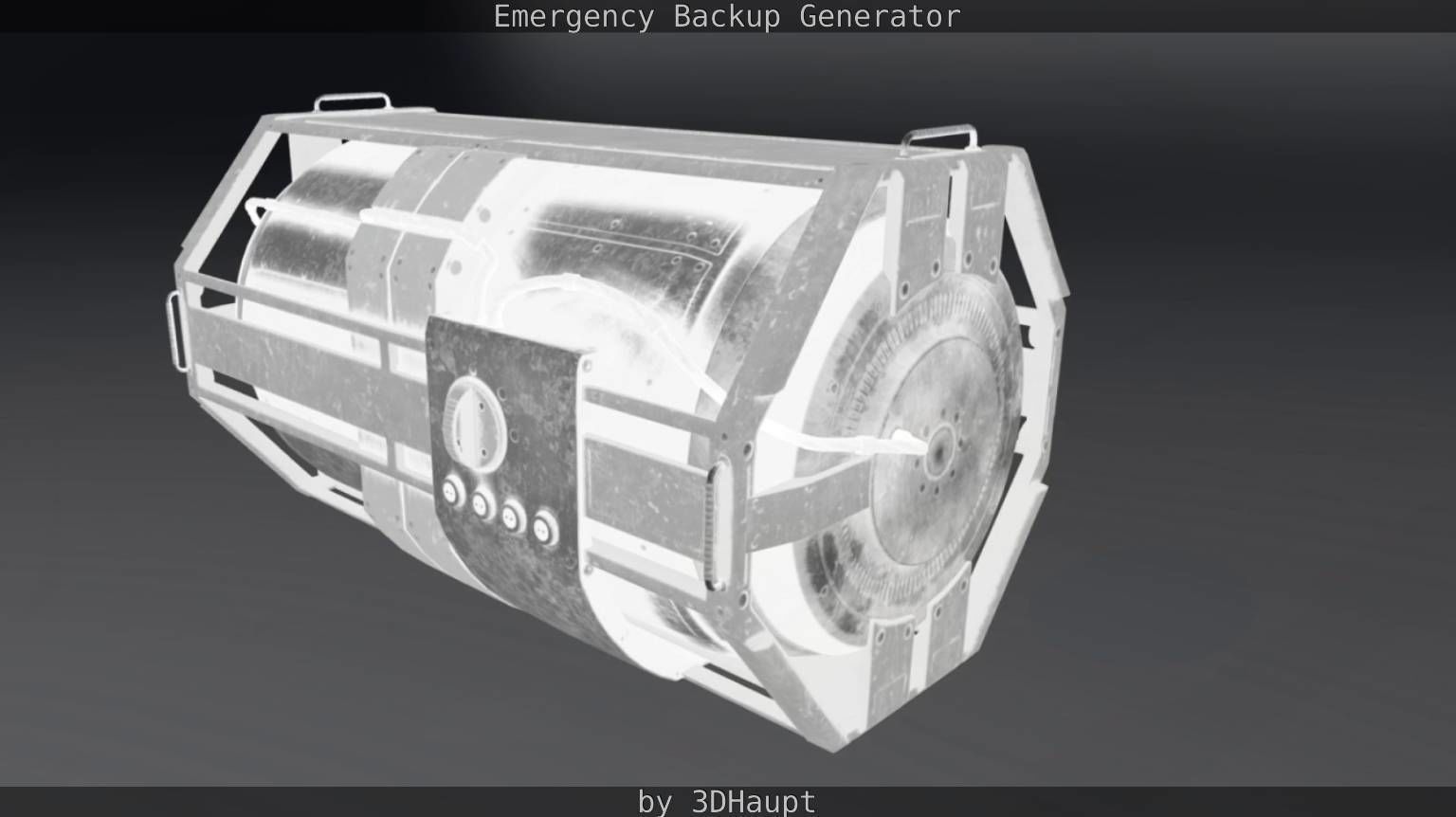 Futuristic Emergency Backup Generator  Low-poly 3D model_84