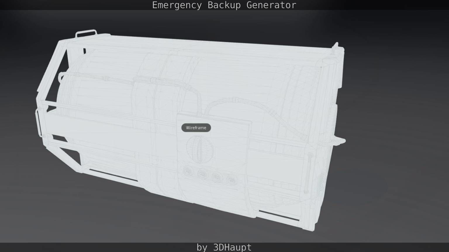 Futuristic Emergency Backup Generator  Low-poly 3D model_101
