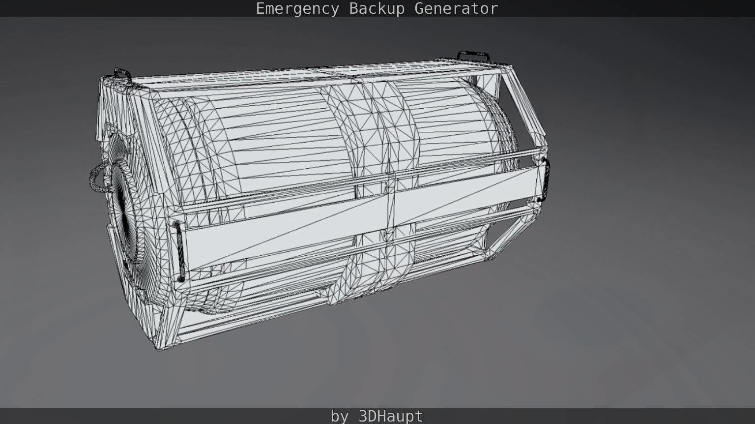 Futuristic Emergency Backup Generator  Low-poly 3D model_106