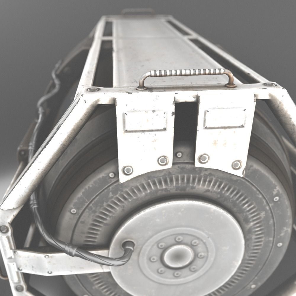 Futuristic Emergency Backup Generator  Low-poly 3D model_5