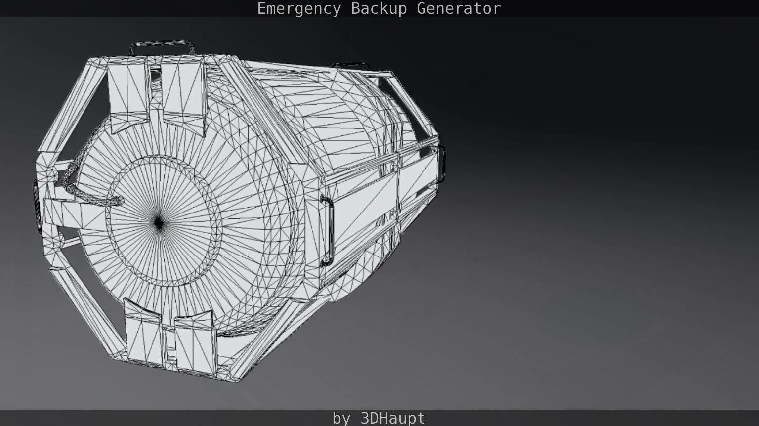 Futuristic Emergency Backup Generator  Low-poly 3D model_104