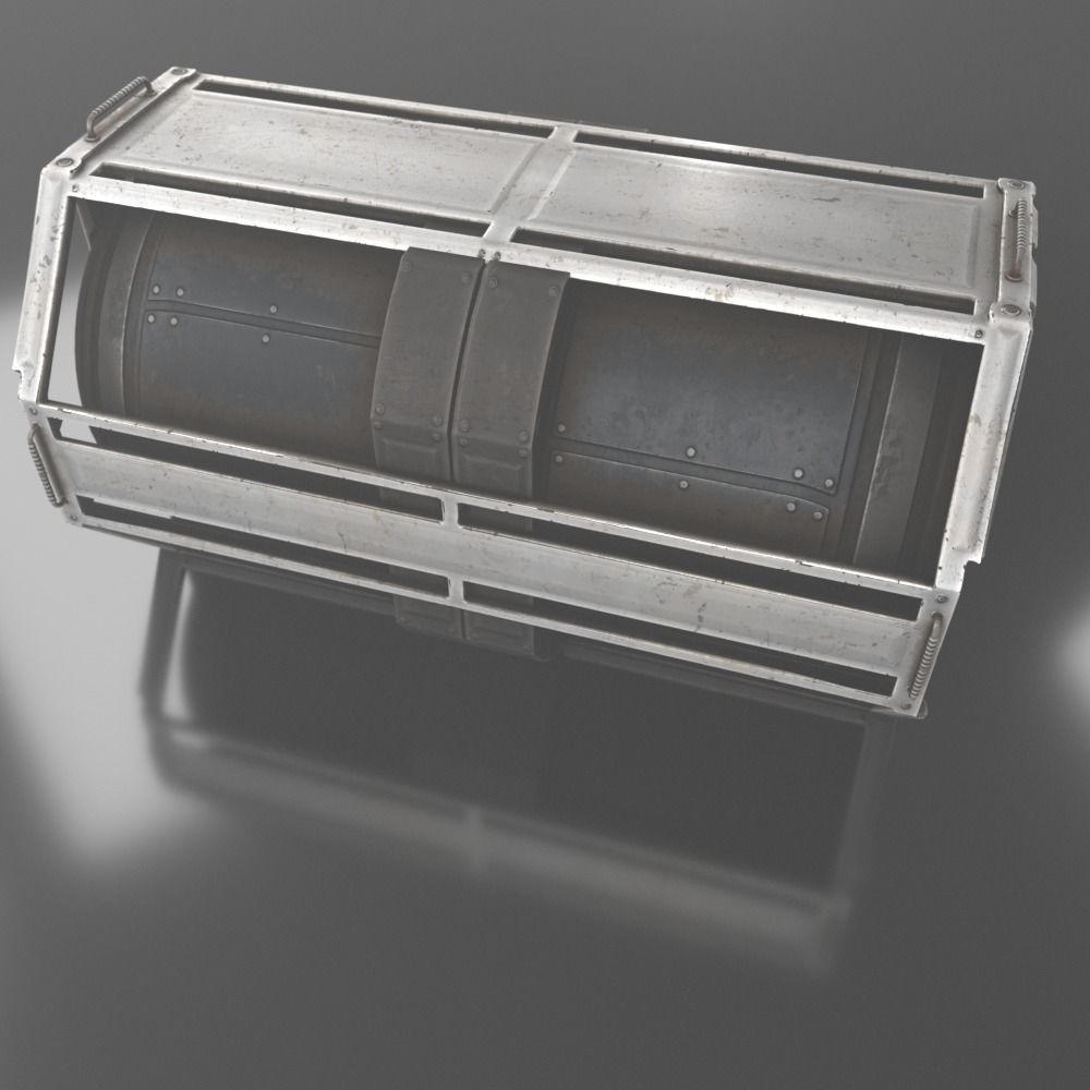 Futuristic Emergency Backup Generator  Low-poly 3D model_19