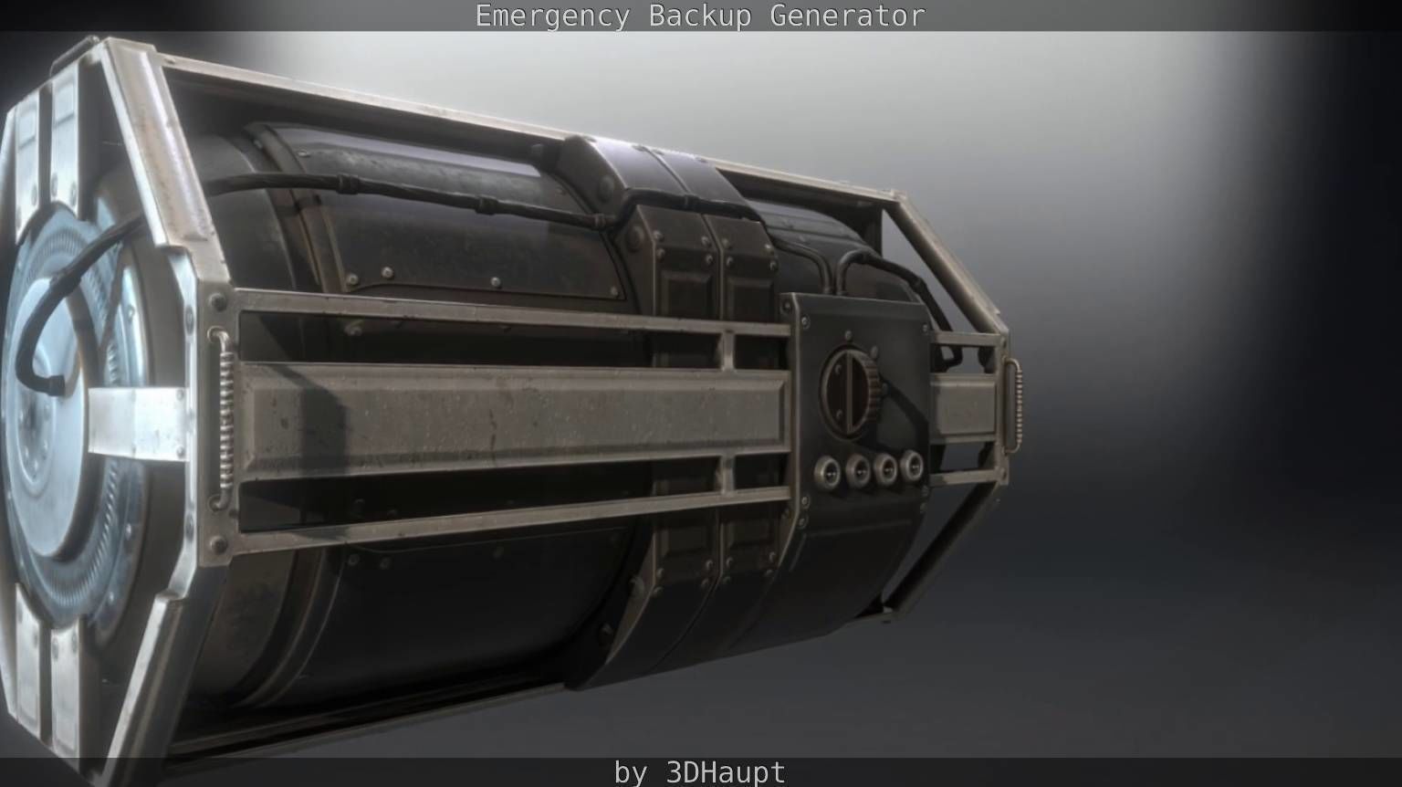Futuristic Emergency Backup Generator  Low-poly 3D model_22