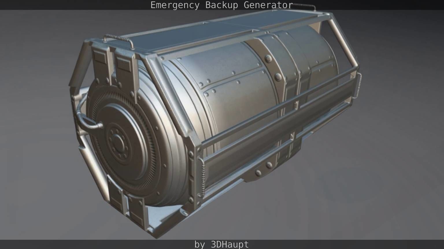 Futuristic Emergency Backup Generator  Low-poly 3D model_71