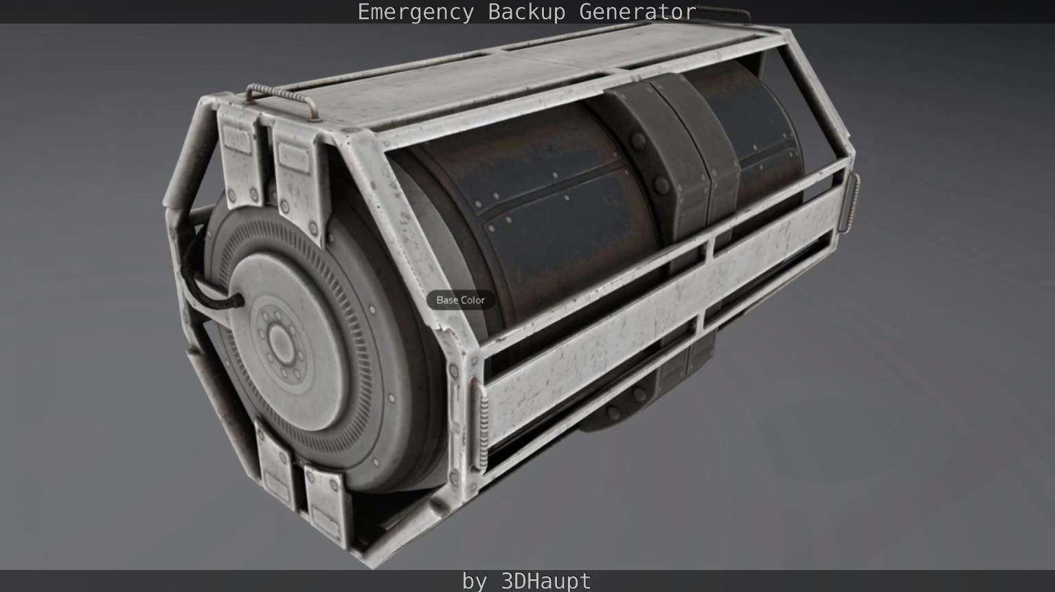 Futuristic Emergency Backup Generator  Low-poly 3D model_75