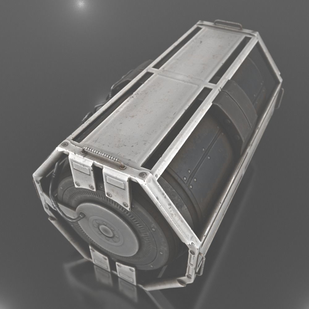 Futuristic Emergency Backup Generator  Low-poly 3D model_17