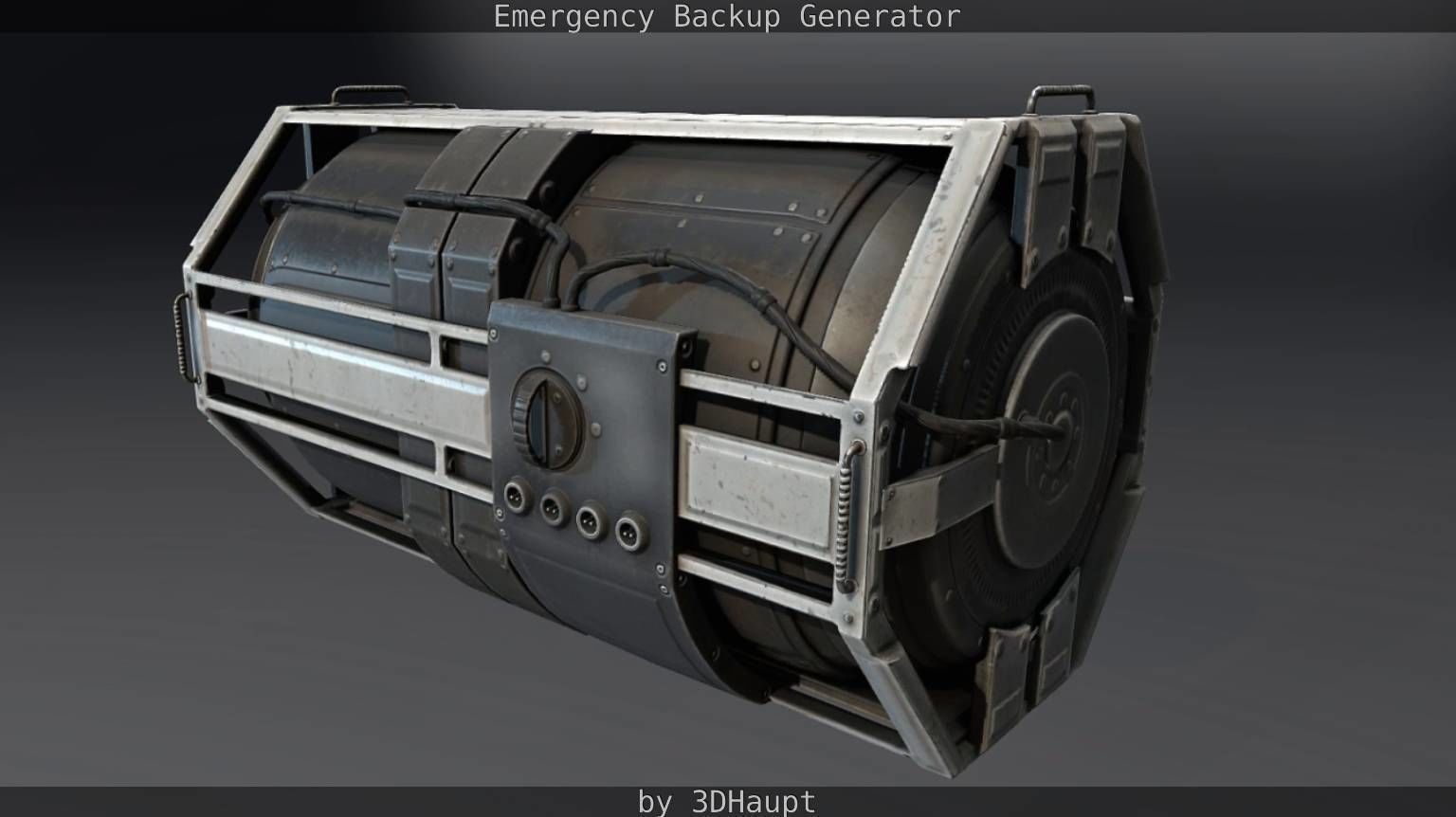 Futuristic Emergency Backup Generator  Low-poly 3D model_55